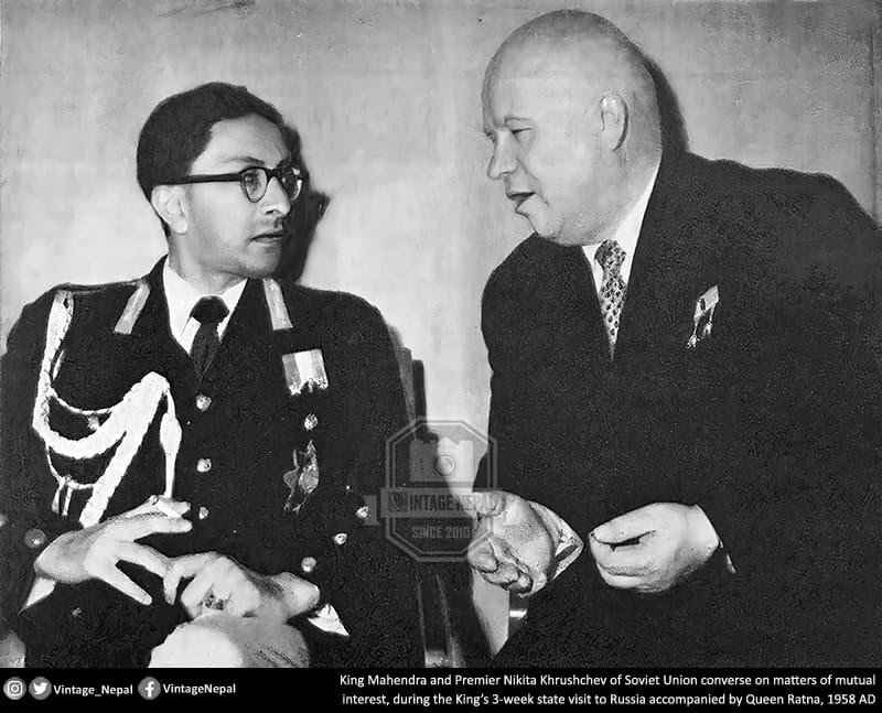 King Mahendra with USSR president