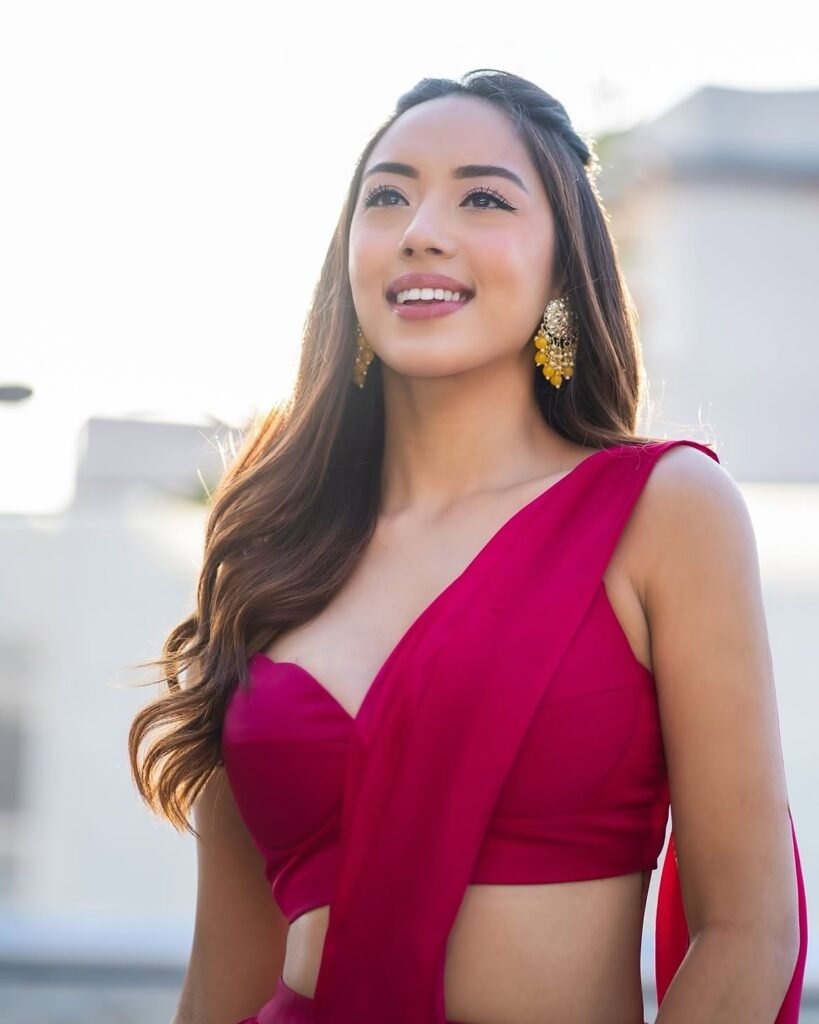Anna Sharma traditional Nepali outfit