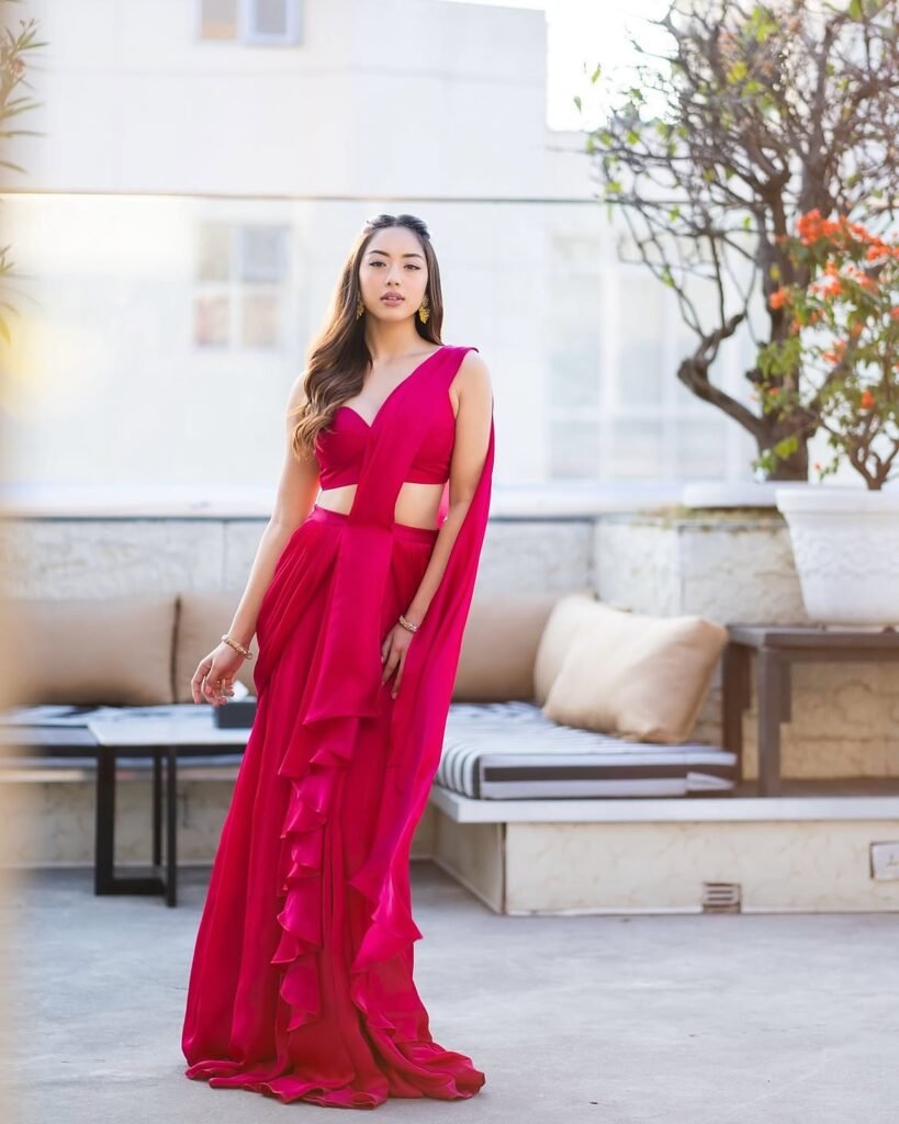 Anna Sharma traditional Nepali outfit
