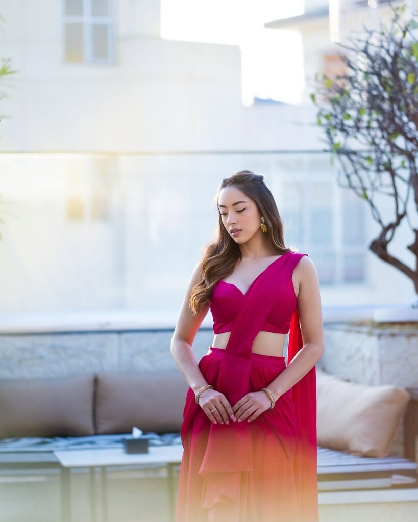 Anna Sharma traditional Nepali outfit