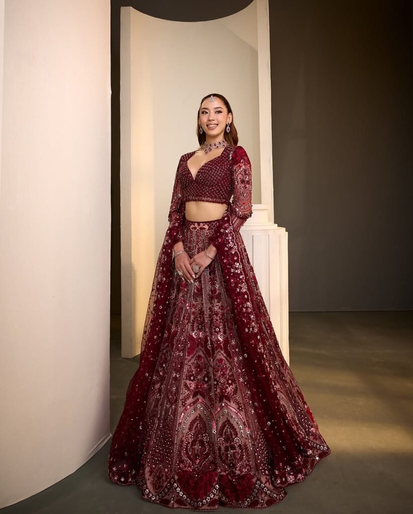 Anna Sharma traditional Nepali outfit