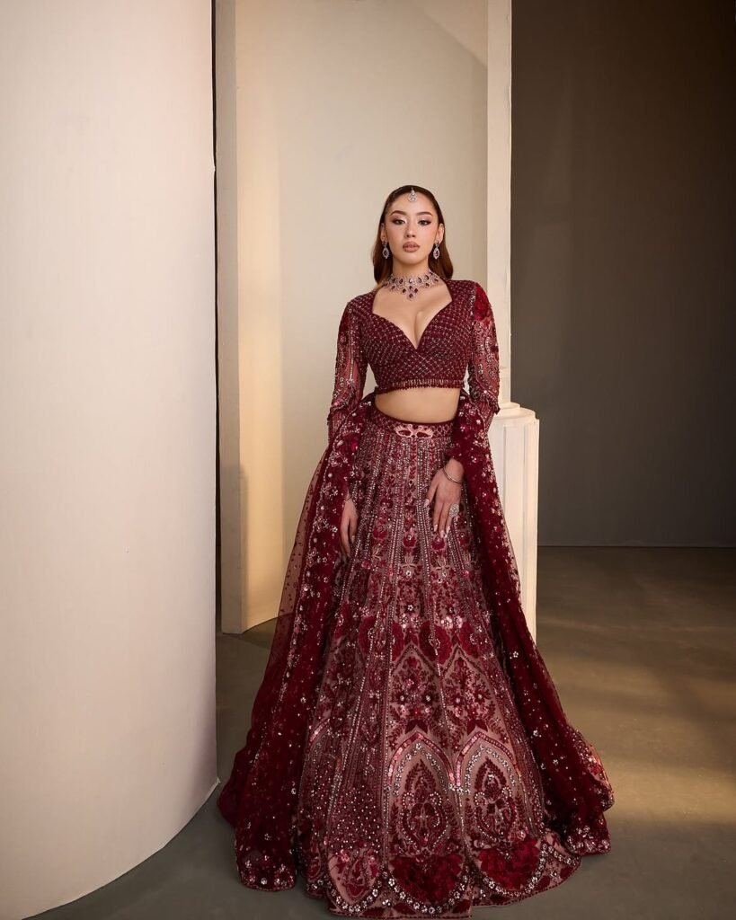 Anna Sharma traditional Nepali outfit