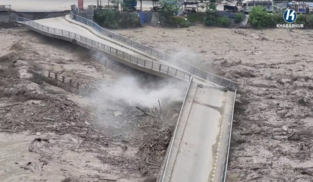phurkey khola bridge -Nepal flood damaged roads and bridges flood in Nepal