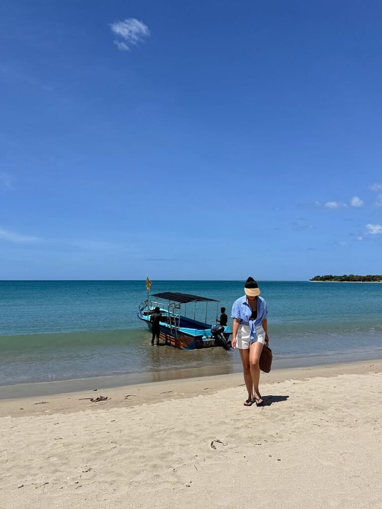 Oshin Sitaula at beach