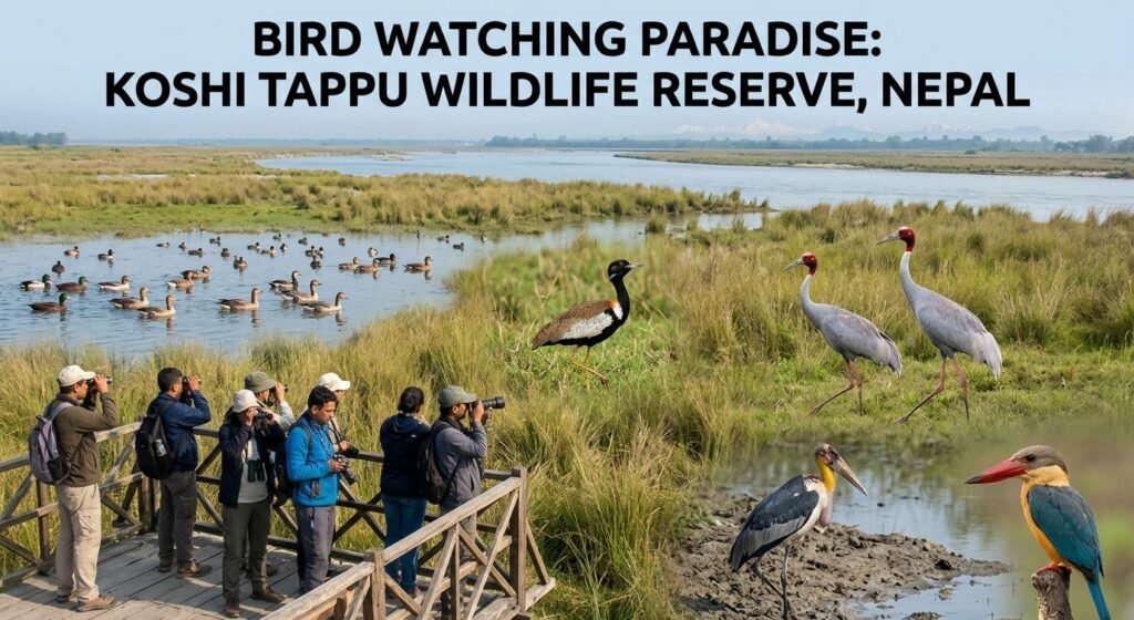 Birdwatching Koshi Tappu reserve in Nepal