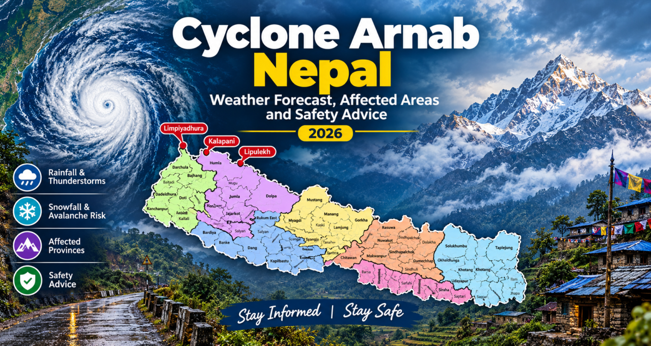 Cyclone Arnab in Nepal: Weather Forecast, Affected Areas and Safety advices 2026