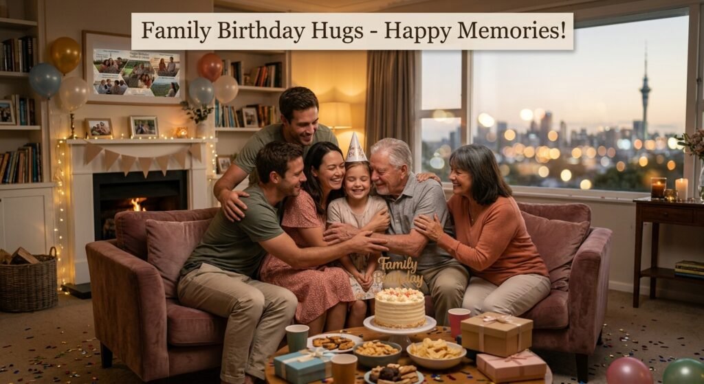 Snuggle hugs for family members. best birthday wishes status