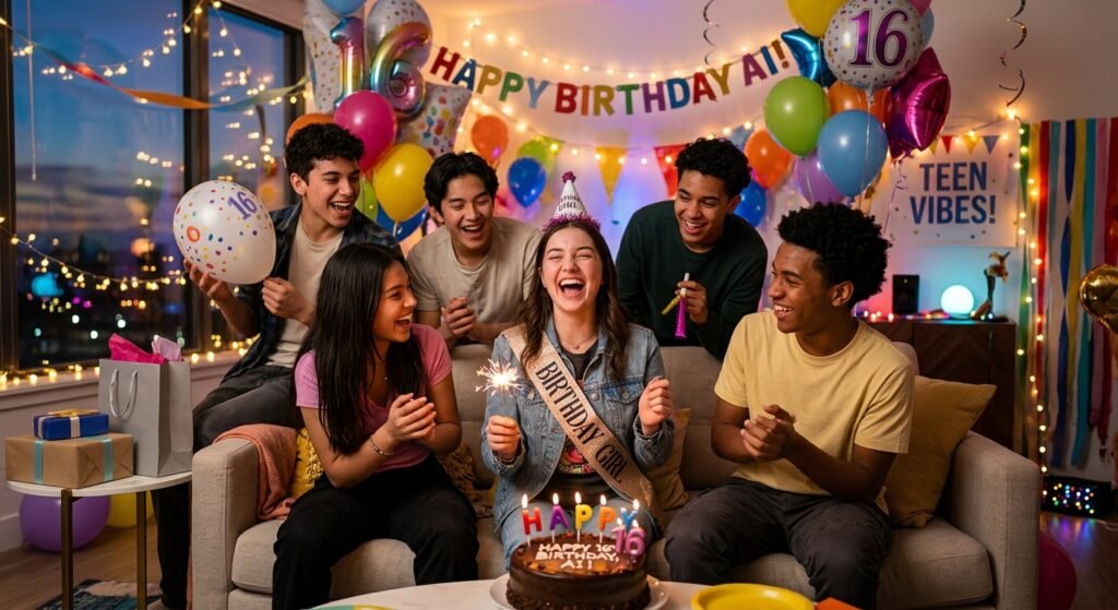 happy birthday wishes to young teenager. celebrating birthday