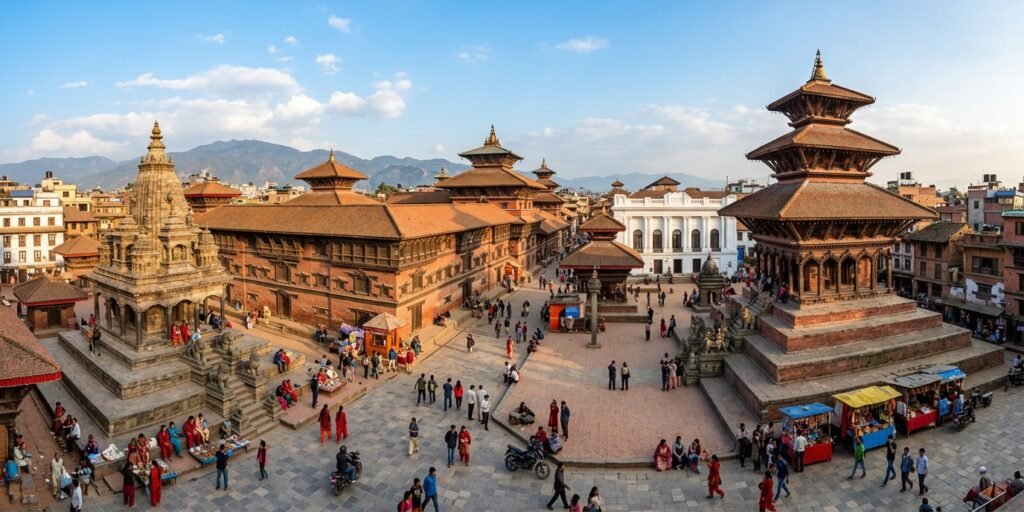 Kathmandu Durbar Square historic temples and traditional Newari architecture