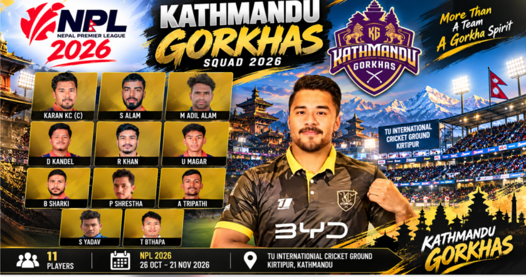 Kathmandu Gorkhas NPL team 2026