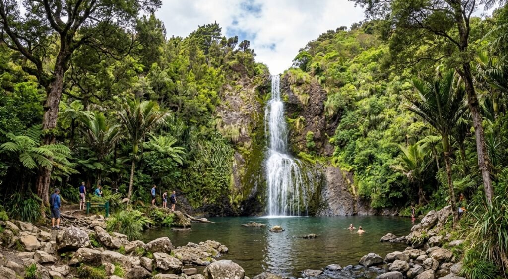 water falls auckland-Kitekite Falls