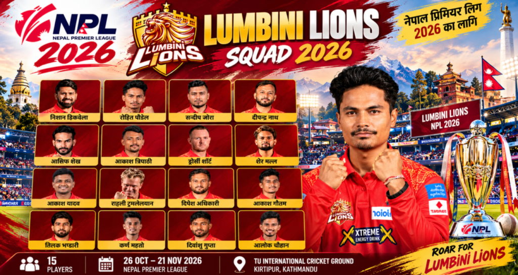 Lumbini Lions teams – NPL 2026