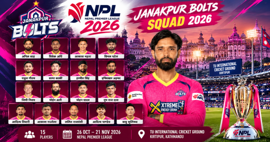 NPL 2026 Squad Janakpur Bolts