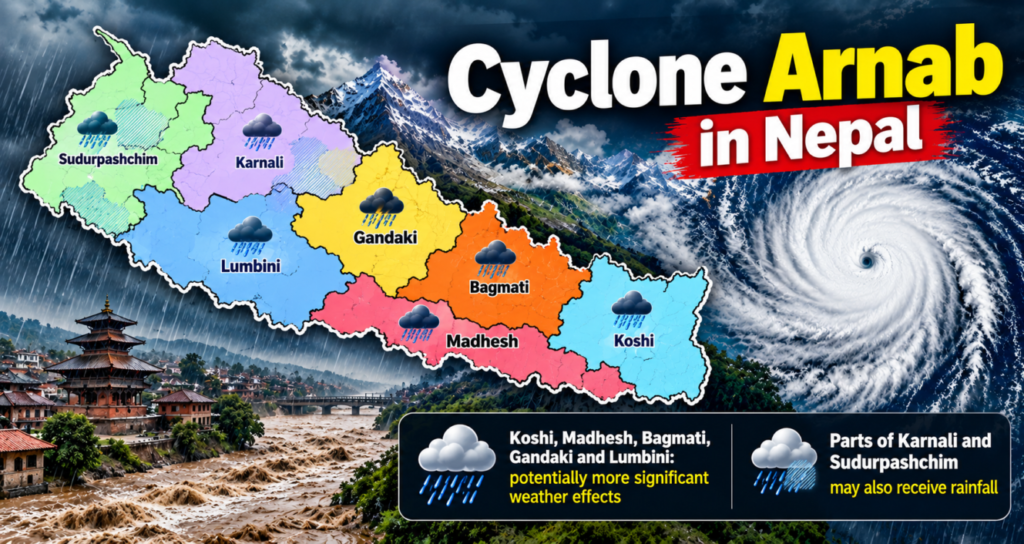 Cyclone Arnab affected areas in Nepal