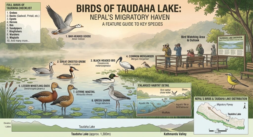 Taudaha Lake- Bird watching area