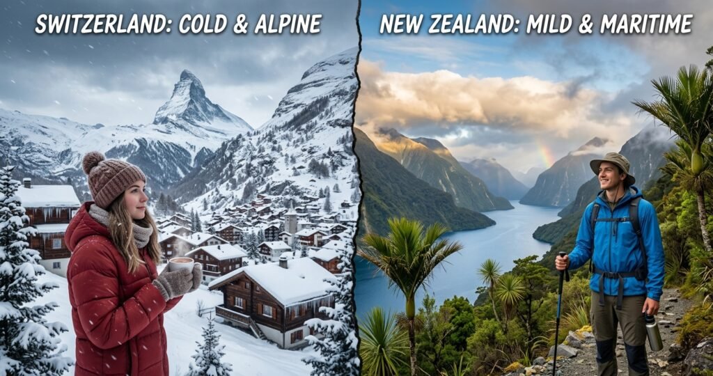 witzerland vs New Zealand weather